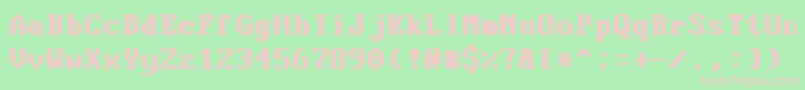 Шрифт VideoterminalscreenNormalBold – розовые шрифты на зелёном фоне