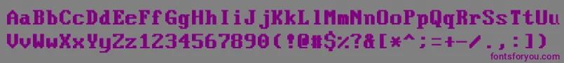 VideoterminalscreenNormalBold Font – Purple Fonts on Gray Background