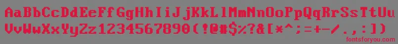 VideoterminalscreenNormalBold Font – Red Fonts on Gray Background