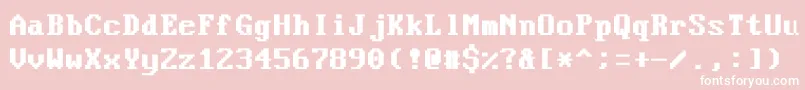 VideoterminalscreenNormalBold Font – White Fonts on Pink Background