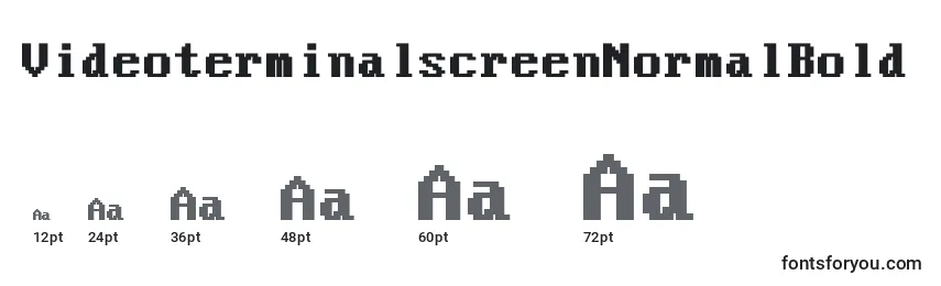 VideoterminalscreenNormalBold Font Sizes