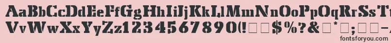 StencilExport Font – Black Fonts on Pink Background