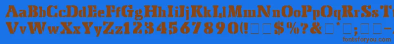 StencilExport Font – Brown Fonts on Blue Background