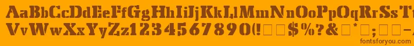 StencilExport Font – Brown Fonts on Orange Background