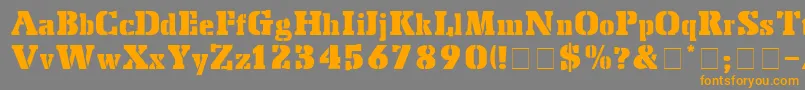StencilExport Font – Orange Fonts on Gray Background