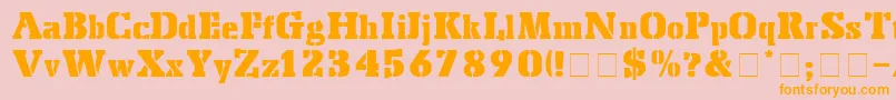 StencilExport Font – Orange Fonts on Pink Background