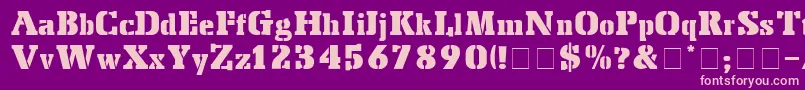 StencilExport Font – Pink Fonts on Purple Background