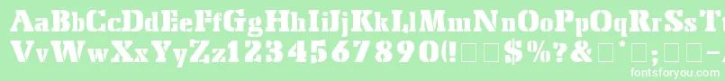 フォントStencilExport – 緑の背景に白い文字