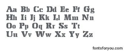 StencilExport Font
