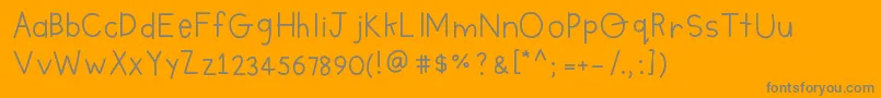 Dpcamille-Schriftart – Graue Schriften auf orangefarbenem Hintergrund