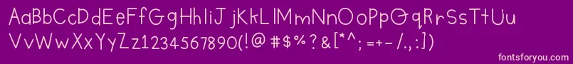 Dpcamille Font – Pink Fonts on Purple Background