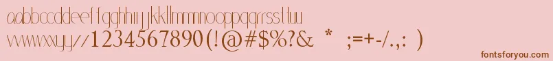 MlSansStd Font – Brown Fonts on Pink Background