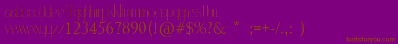 MlSansStd Font – Brown Fonts on Purple Background