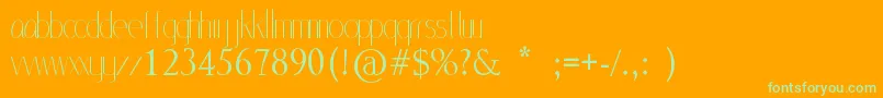 MlSansStd Font – Green Fonts on Orange Background