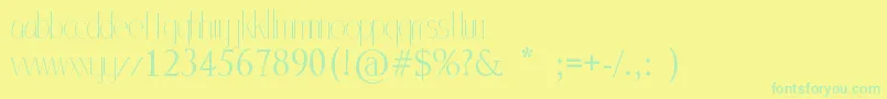 MlSansStd Font – Green Fonts on Yellow Background