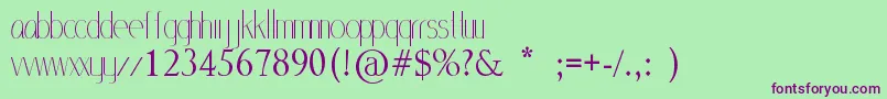 MlSansStd Font – Purple Fonts on Green Background