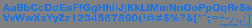 フォントPragmaticabttBold – 灰色の背景に青い文字