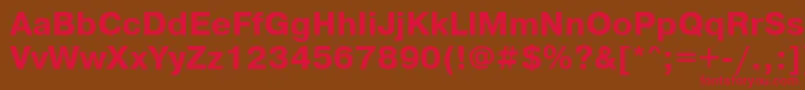 PragmaticabttBold Font – Red Fonts on Brown Background