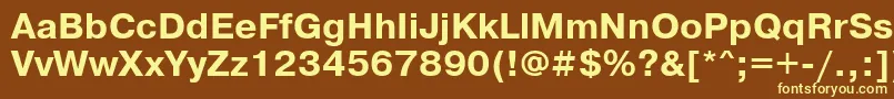 PragmaticabttBold Font – Yellow Fonts on Brown Background
