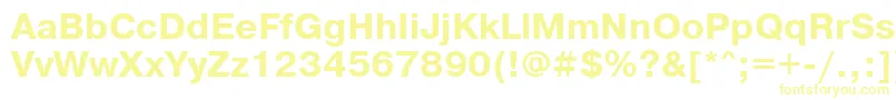 PragmaticabttBold Font – Yellow Fonts on White Background
