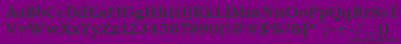 ElysiumMediumPlain Font – Black Fonts on Purple Background