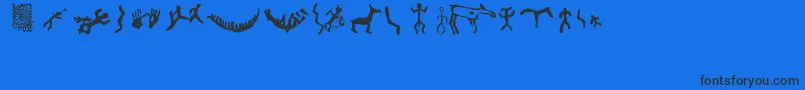 Firopa Font – Black Fonts on Blue Background