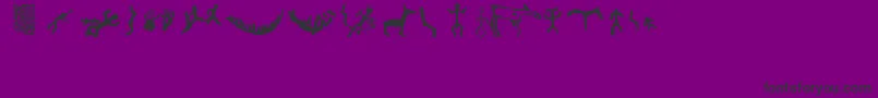 フォントFiropa – 紫の背景に黒い文字