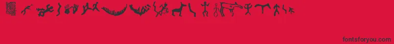 Firopa Font – Black Fonts on Red Background