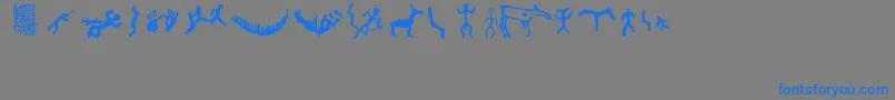 Firopa Font – Blue Fonts on Gray Background
