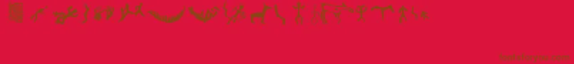 Firopa Font – Brown Fonts on Red Background