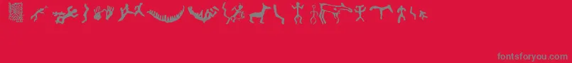 フォントFiropa – 赤い背景に灰色の文字