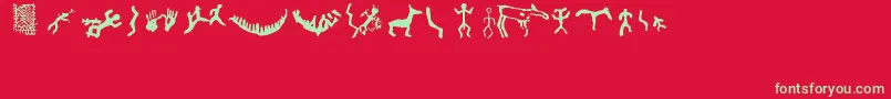 Firopa Font – Green Fonts on Red Background