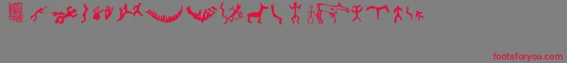 Firopa Font – Red Fonts on Gray Background