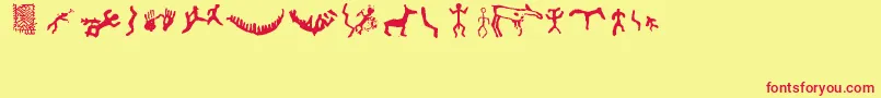 Firopa Font – Red Fonts on Yellow Background