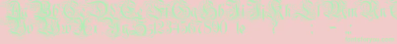 Rurintaniac Font – Green Fonts on Pink Background