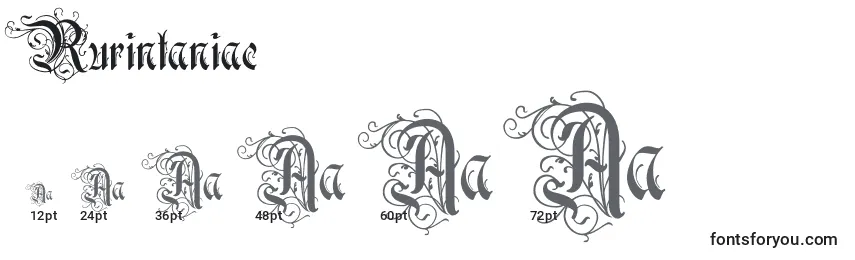 Rurintaniac Font Sizes