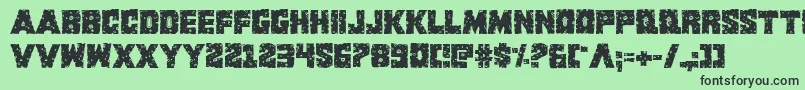 Kcommandorid2 Font – Black Fonts on Green Background