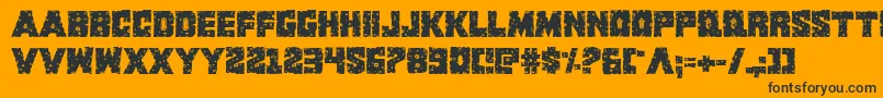 Kcommandorid2 Font – Black Fonts on Orange Background