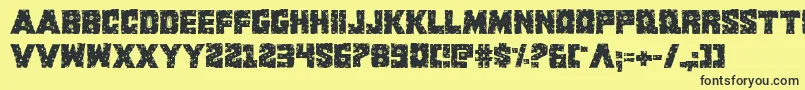 Kcommandorid2 Font – Black Fonts on Yellow Background