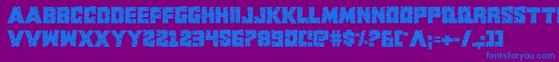 Kcommandorid2 Font – Blue Fonts on Purple Background