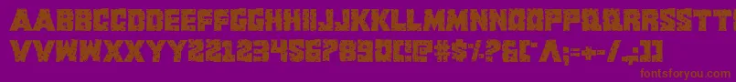 Kcommandorid2 Font – Brown Fonts on Purple Background