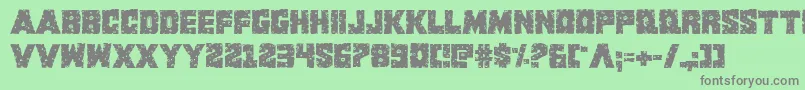 Kcommandorid2 Font – Gray Fonts on Green Background