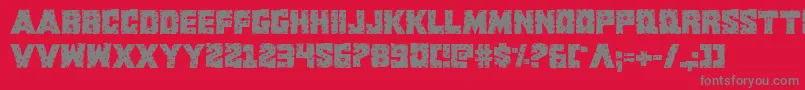 Kcommandorid2 Font – Gray Fonts on Red Background