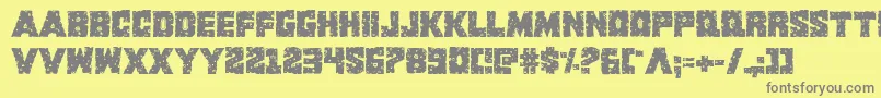 Kcommandorid2 Font – Gray Fonts on Yellow Background