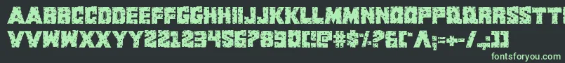 Kcommandorid2 Font – Green Fonts on Black Background