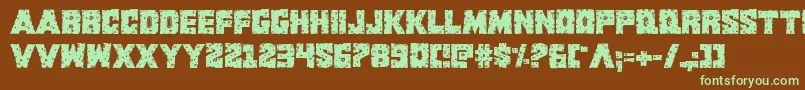 Kcommandorid2 Font – Green Fonts on Brown Background