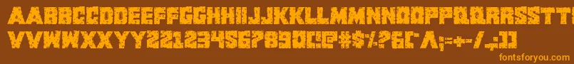 Kcommandorid2 Font – Orange Fonts on Brown Background