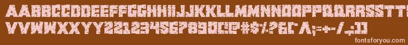 Kcommandorid2 Font – Pink Fonts on Brown Background