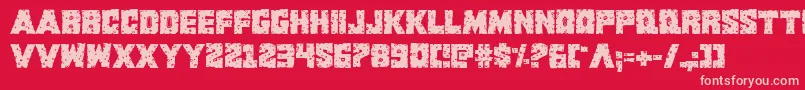 Kcommandorid2 Font – Pink Fonts on Red Background