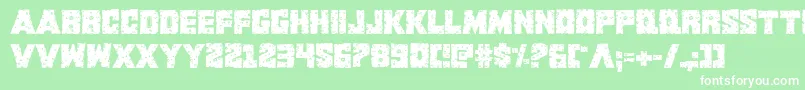 Kcommandorid2 Font – White Fonts on Green Background